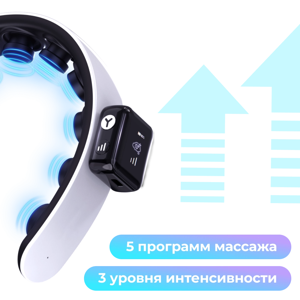 Программы массажа и уровни интенсивности YAMAGUCHI Headband