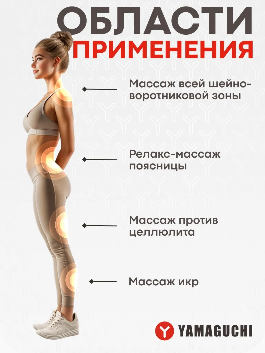 Область применения массажера YAMAGUCHI Yoshi